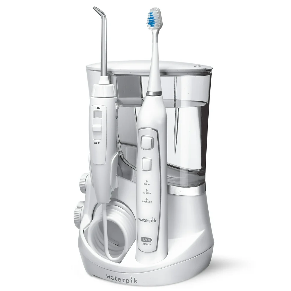 electric toothbrush and water flosser combo